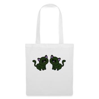 Chats cool - Sac en tissu - blanc - Devant