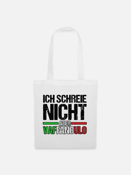 Italien Italiener Vaffanculo - Stoffbeutel - Weiß