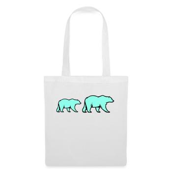 Ours polaires - Sac en tissu - blanc - Devant