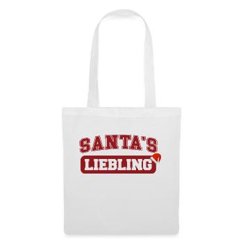 Santa's Liebling Weihnachtsgeschenk Weihnachtsoutf - Stoffbeutel - Weiß - Vorne