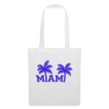 Miami Beach États-Unis Palm Tree Beach Sun America Voyage - Sac en tissu - blanc - Devant