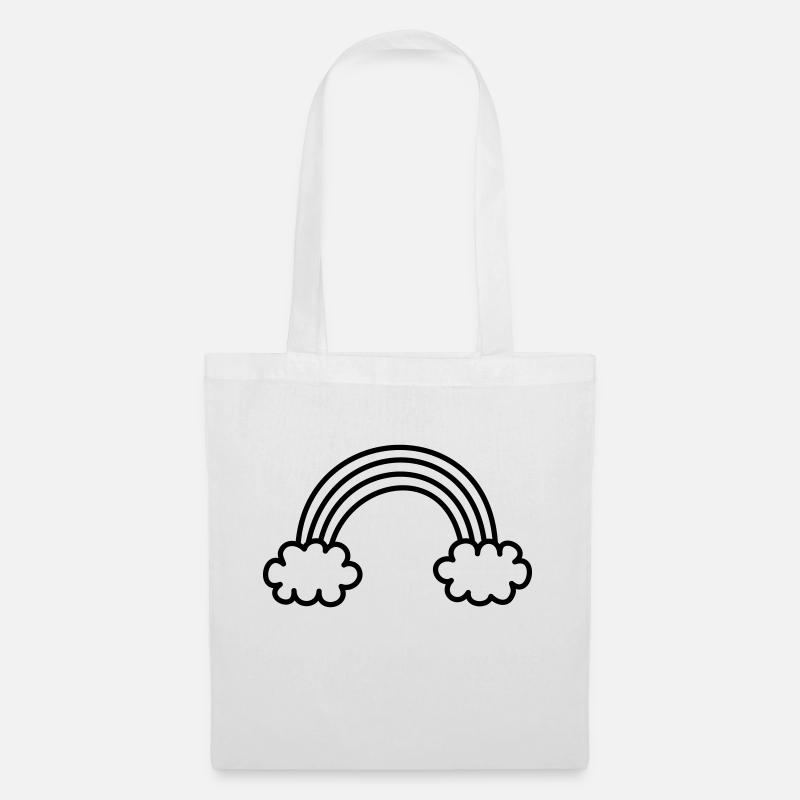 Arc-en-ciel - Sac en tissu - blanc