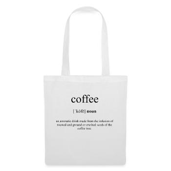 Coffee (Kaffee) Definition Dictionary - Stoffbeutel - Weiß - Vorne