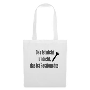 Das ist nicht undicht, das ist Restfeuchte. - Stoffbeutel - Weiß - Vorne
