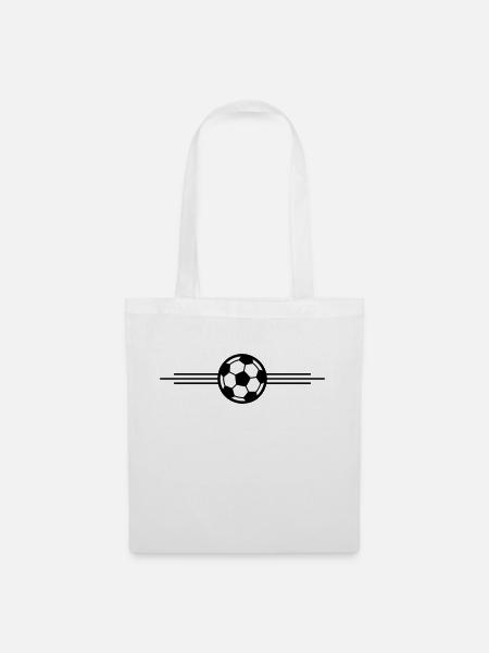 Fussball Ball Symbol - Stoffbeutel - Weiß