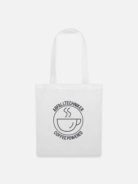 Abfalltechniker Coffee Powered - Stoffbeutel - Weiß