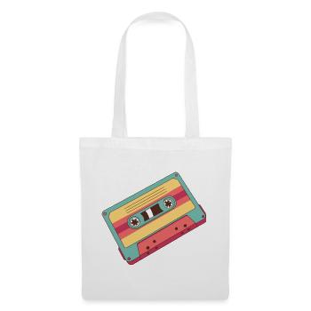 Colorful Retro Cassette from the 80s - Tote Bag - white - Front