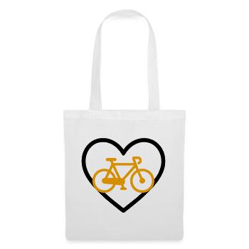 Cycling Heart Bicycle Sport Passion - Tote Bag - white - Front
