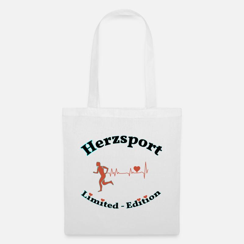 Herzsport - Stoffbeutel - Weiß