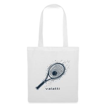 Valatti Tennis Blue : Frappe avec style ! - Sac en tissu - blanc - Devant