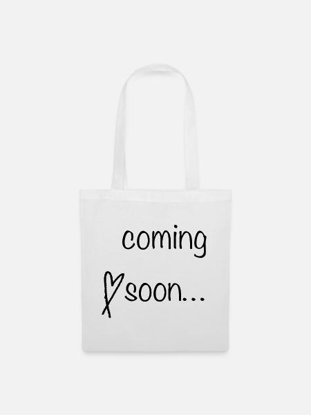 Coming Soon Schriftzug - Stoffbeutel - Weiß