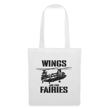 Wings Are for Fairies – Chinook Helicopter Pilot - Tote Bag - white - Front