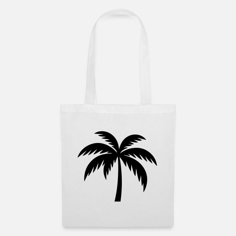 Palm Tree Silhouette - Tote Bag - white
