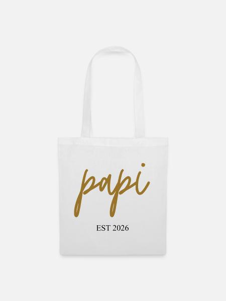 Papi est 2026 - Stoffbeutel - Weiß