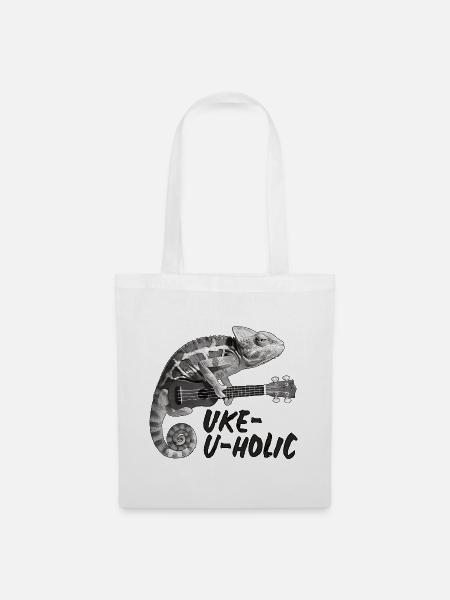 Chamäleon Uke-u-holic - Stoffbeutel - Weiß