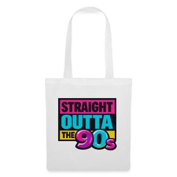 Straight Outta The 90s Neon - Stoffbeutel - Weiß - Vorne