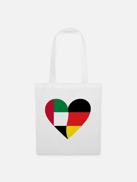 UAE Germany Heart - Stoffbeutel - Weiß