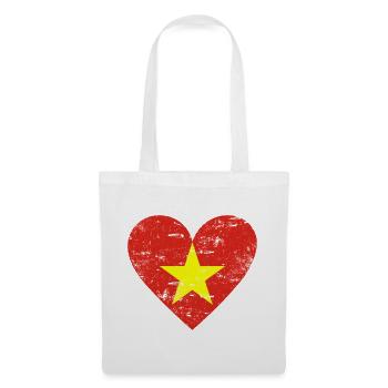 Cœur du Vietnam utilisé - Sac en tissu - blanc - Devant