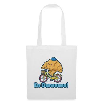 Croissant Mignon À Vélo En Danseuse - Sac en tissu - blanc - Devant