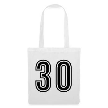 Symbole de 30 chiffres - Sac en tissu - blanc - Devant