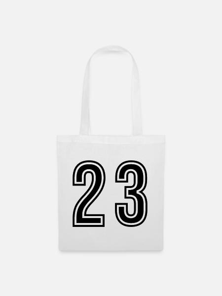 23 Zahl symbol - Stoffbeutel - Weiß