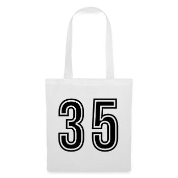 35 Symbole numérique - Sac en tissu - blanc - Devant