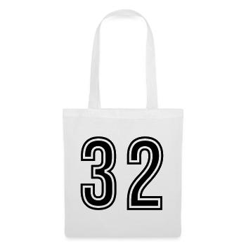 32 Symbole numérique - Sac en tissu - blanc - Devant