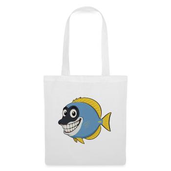 Funny Smile Doktorfisch – White-throated Surgeonfi - Stoffbeutel - Weiß - Vorne