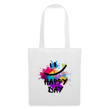 Happy Day - positive Vibes - Stoffbeutel - Weiß - Vorne