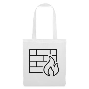 Firewall-Schutzlinien-Symbol - Stoffbeutel - Weiß - Vorne