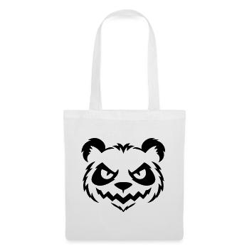 Halloween Panda – Spooky Panda Face - Stoffbeutel - Weiß - Vorne