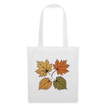 Tanzende Herbstblätter - Stoffbeutel - Weiß - Vorne