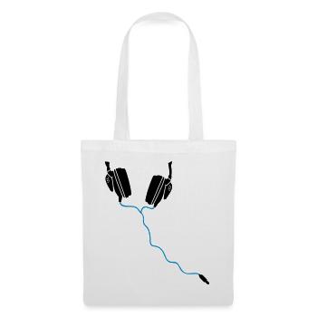 headphones headphones DJ - Tote Bag - white - Front