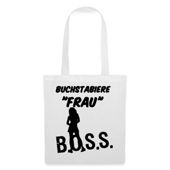 Frau Spruch Geschenk - Stoffbeutel - Weiß - Vorne