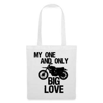 Big Love - Moto Motard Motard Disant cadeau - Sac en tissu - blanc - Devant