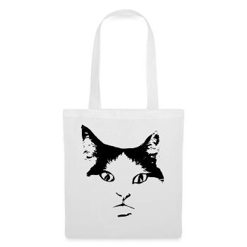 Katze - Stoffbeutel - Weiß - Vorne