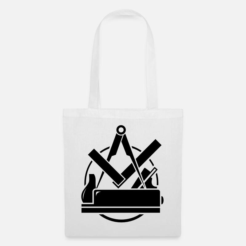 Carpenter emblem, Carpenter Logo - Tote Bag - white