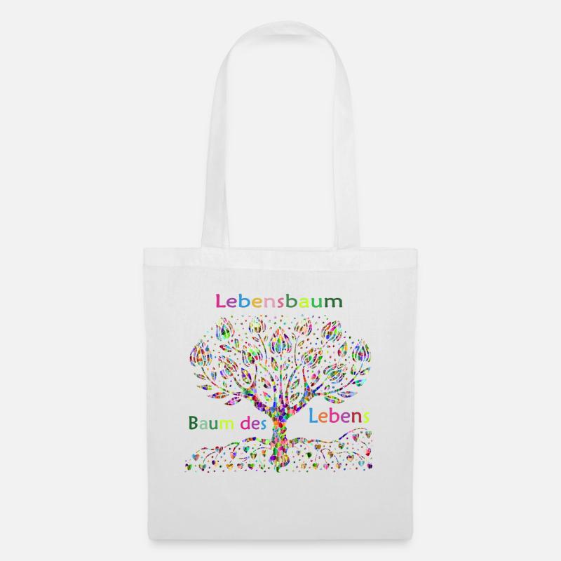 Lebensbaum - Stoffbeutel - Weiß