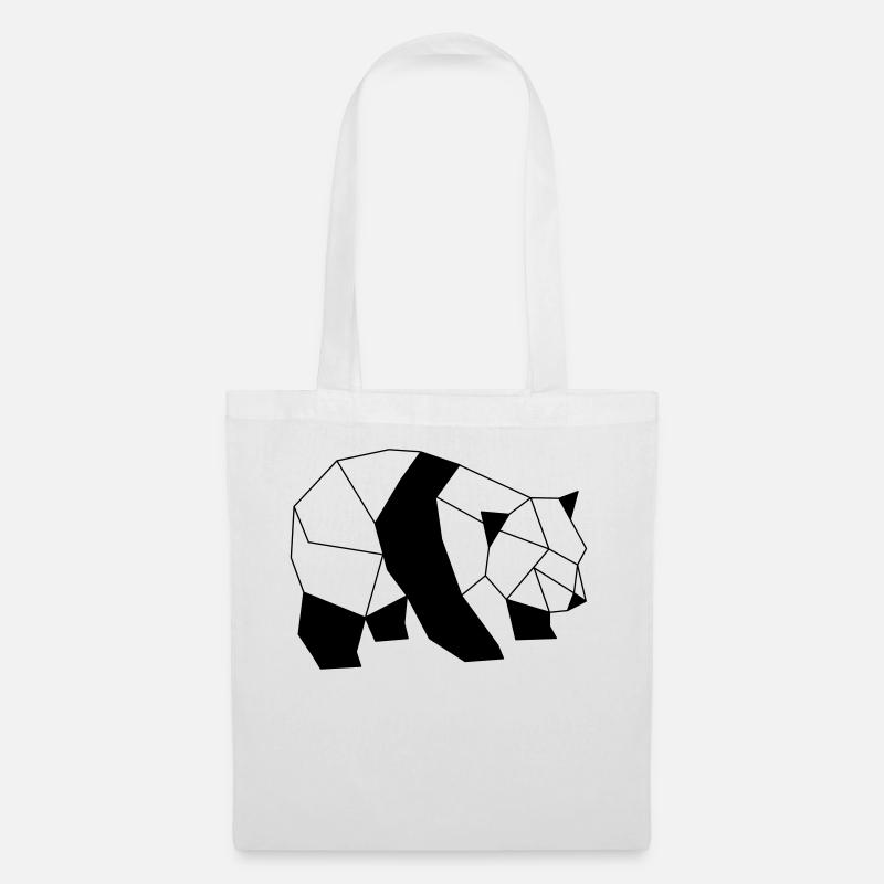 Panda geometrisch - Stoffbeutel - Weiß