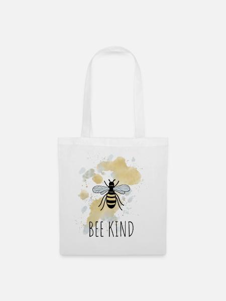 Biene Be Bee Kind - Stoffbeutel - Weiß