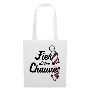 Fier d'être chauve Cadeau drôle pour homme chauve - Sac en tissu - blanc - Devant