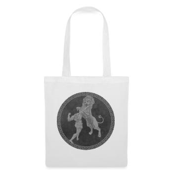 Hercules Greek Hero, Battle with Lion - Tote Bag - white - Front