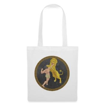 Hercules Greek Hero, Battle with Lion - Tote Bag - white - Front
