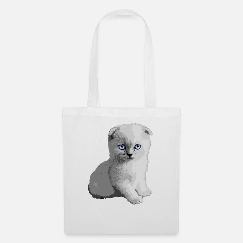 Süßes Kitty Kätzchen - Stoffbeutel - Weiß