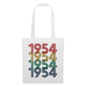1954 70. Geburtstag Männer Frauen 70 Jahre alt Jahrgang - Stoffbeutel - Weiß - Vorne