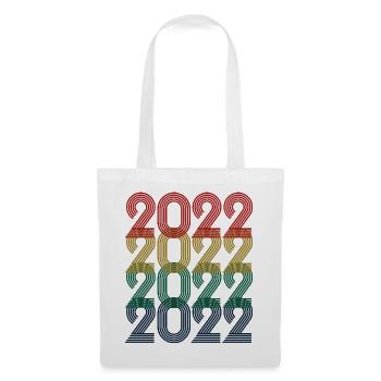 Cool Retro 2022, 1 Jahr, Kinder zum 1. Geburtstag - Stoffbeutel - Weiß - Vorne