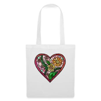 Love Hart Lifde stained glass - Tote Bag - white - Front