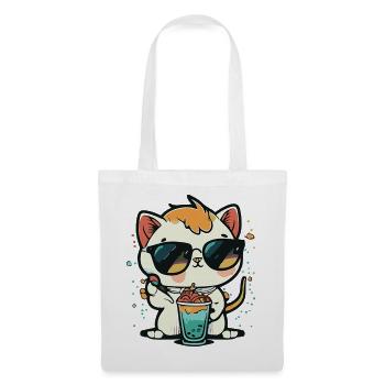 Cat Love: Beach and Cocktail - Tote Bag - white - Front