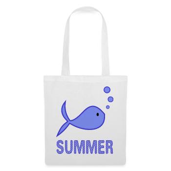 POISSON. POISSON D'AVRIL. VACANCES. ETE. HUMOUR - Sac en tissu - blanc - Devant