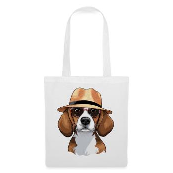 Kavalier König Charles, Beagle, Hund - Stoffbeutel - Weiß - Vorne